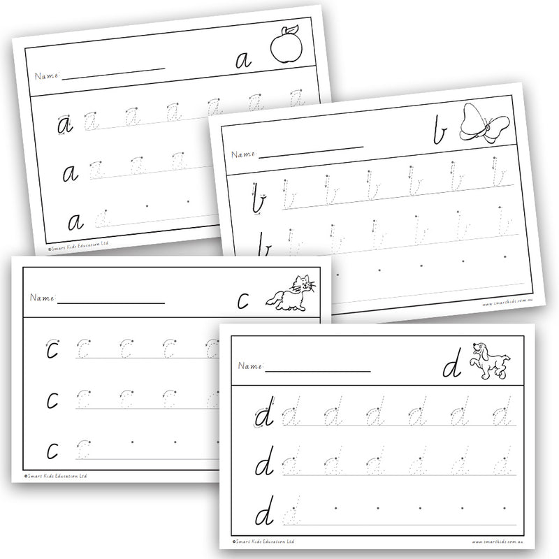 Handwriting Sheets VIC, WA & NT