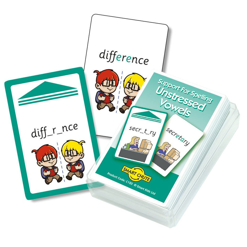 Unstressed Vowels Chute Cards