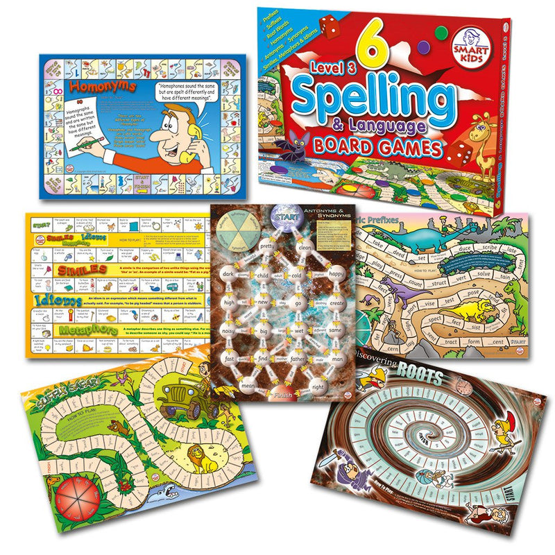 6 Spelling Board Games Level 3