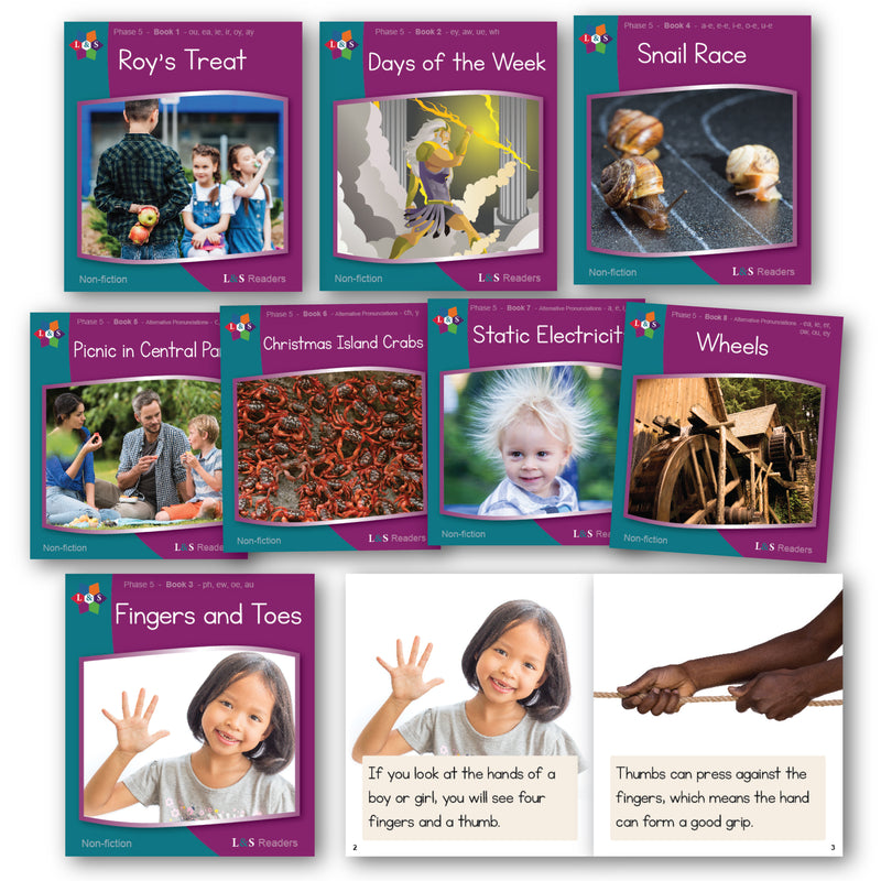 L&S Phase 5 Non-fiction Readers  x 6 Sets