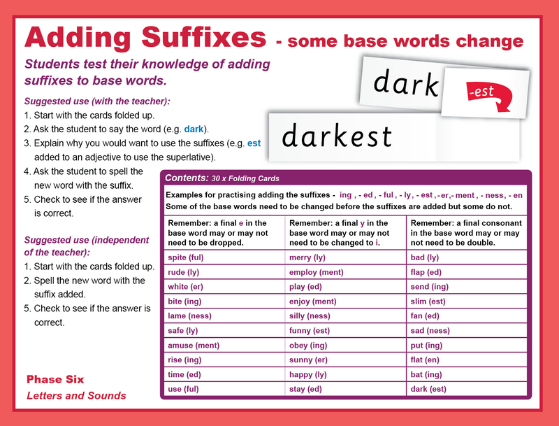 Suffix Strips -some words change