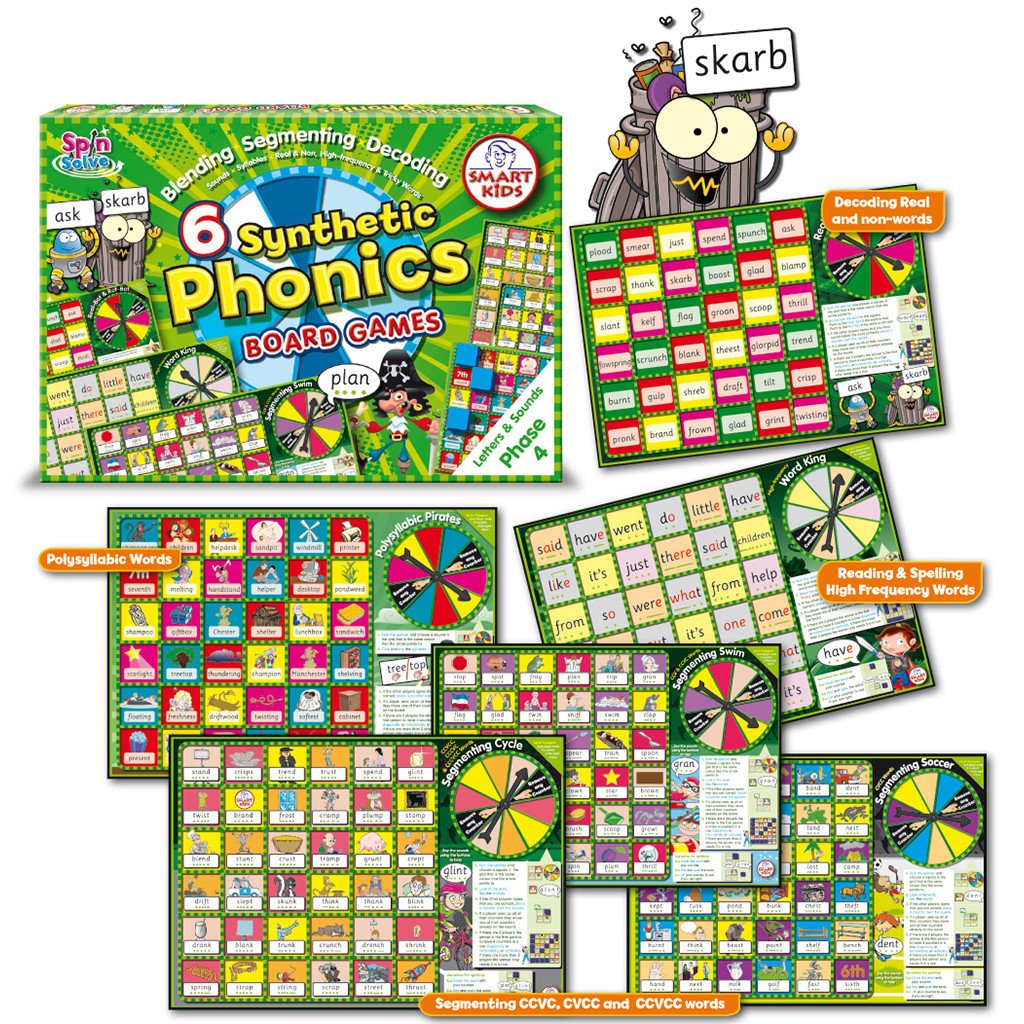 Letters and Sounds Board Games Phase 4 -  Structured Literacy