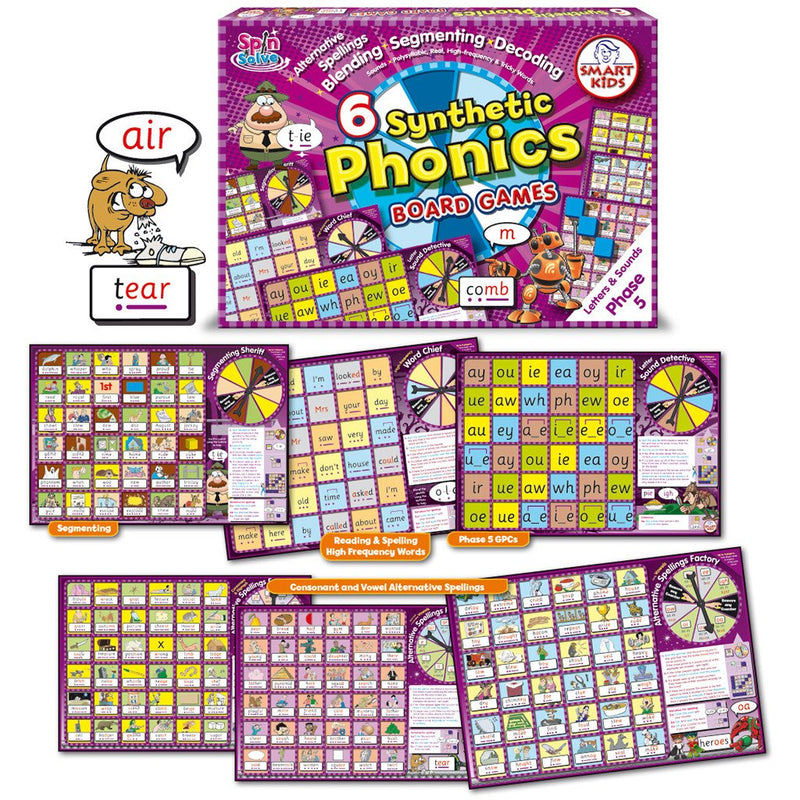 Letters and Sounds Board Games Phase 5 -  Structured Literacy