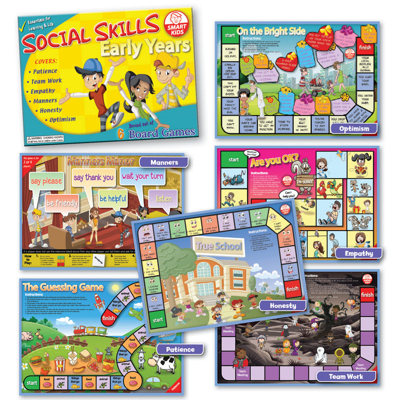 6 Social Skills Board Games - Early Years