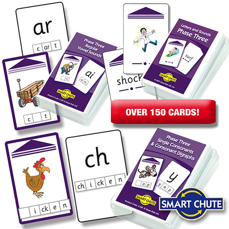 Letters and Sounds Phase 3 Chute Cards Smart Buy